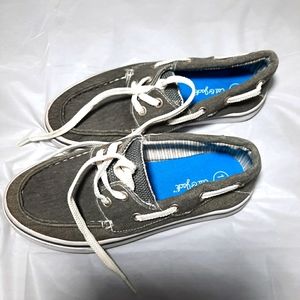 Little Boy Cat & Jack Gray Boat Shoes